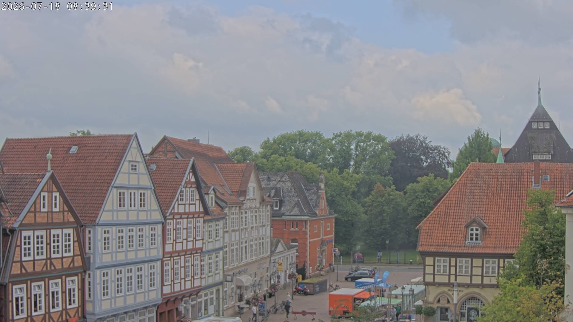 Archiv Foto Webcam Celle: Altes Rathaus und Stechbahn