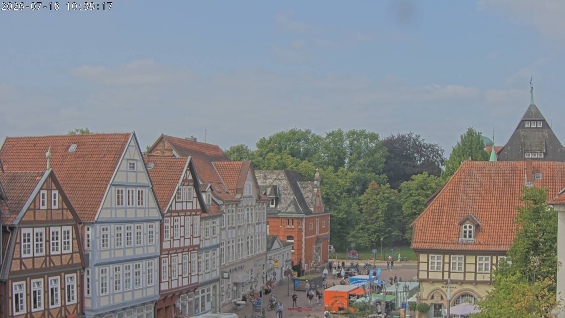 Archiv Foto Webcam Celle: Altes Rathaus und Stechbahn