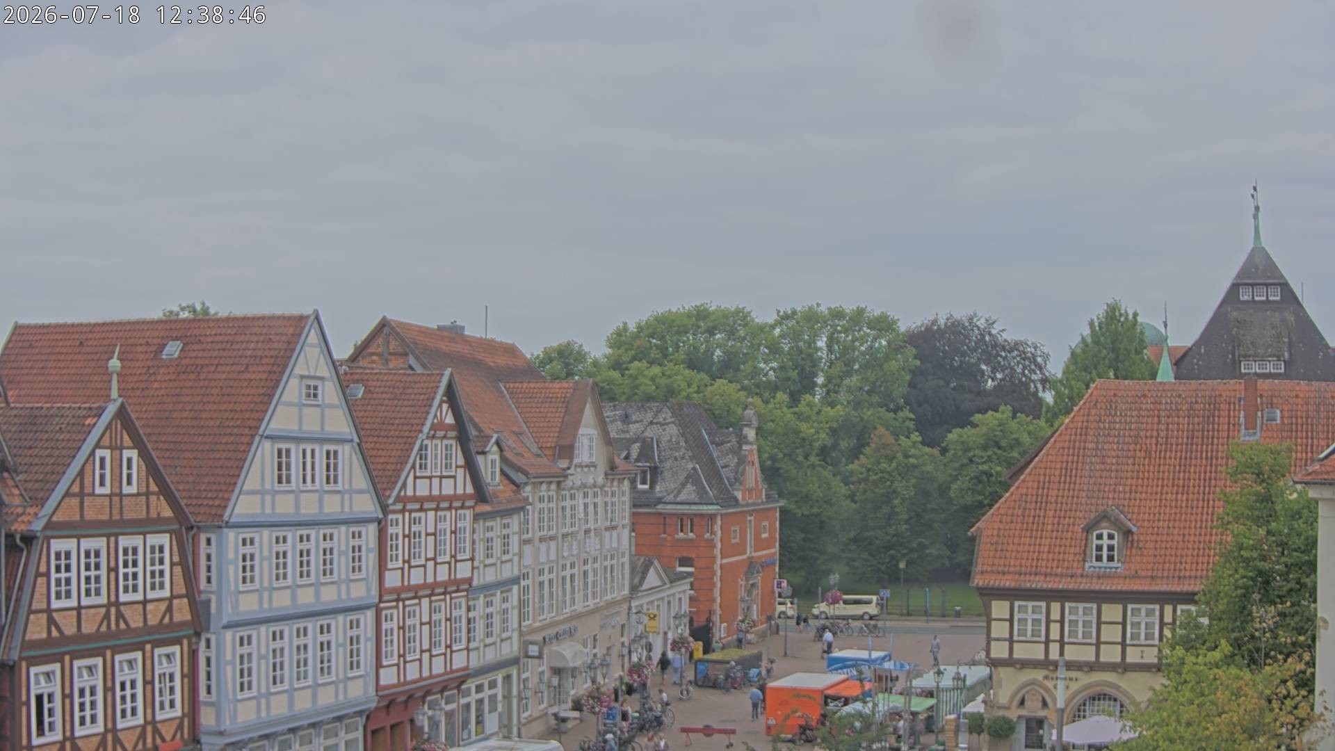 Archiv Foto Webcam Celle: Altes Rathaus und Stechbahn