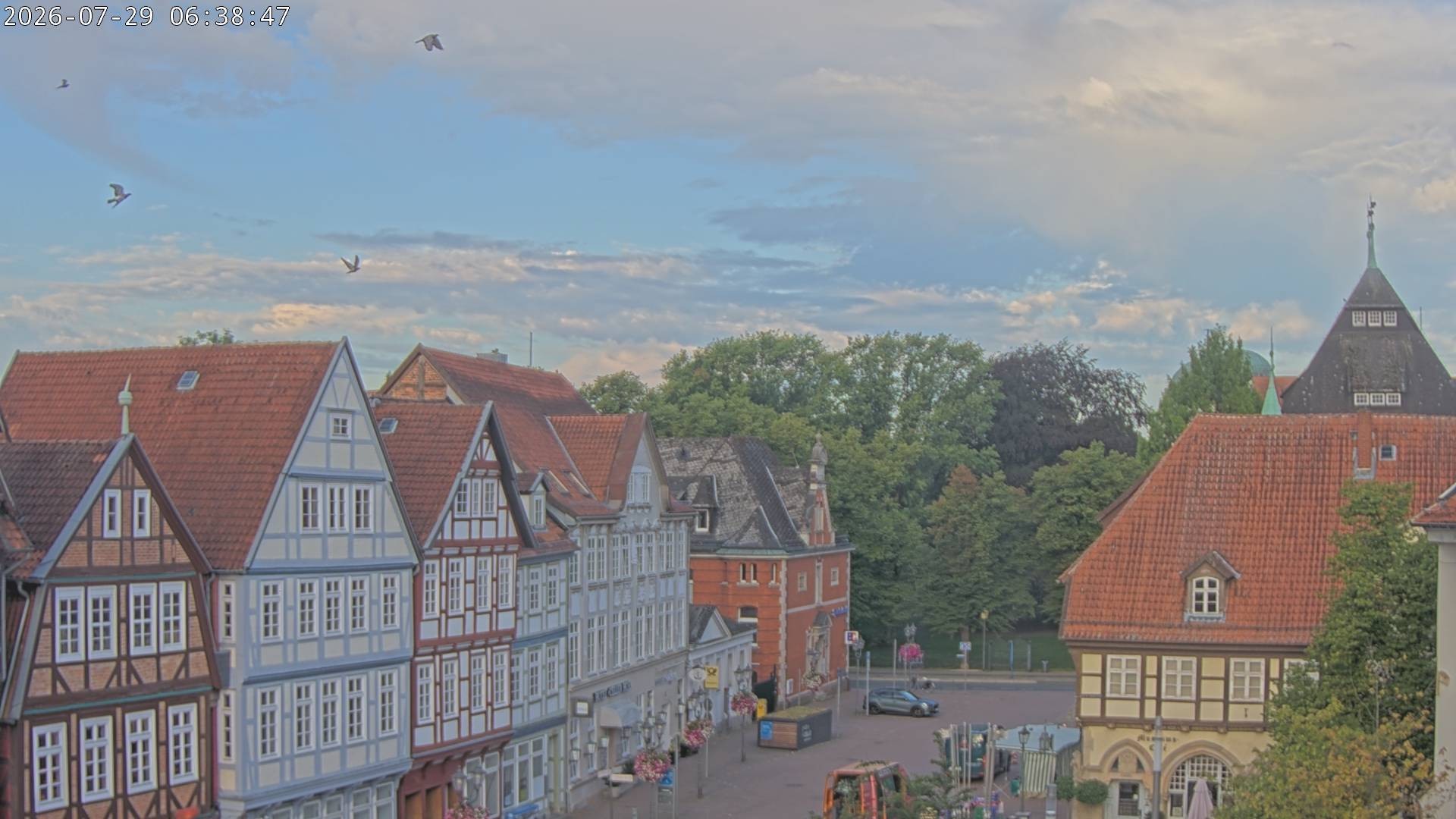 Archiv Foto Webcam Celle: Altes Rathaus und Stechbahn