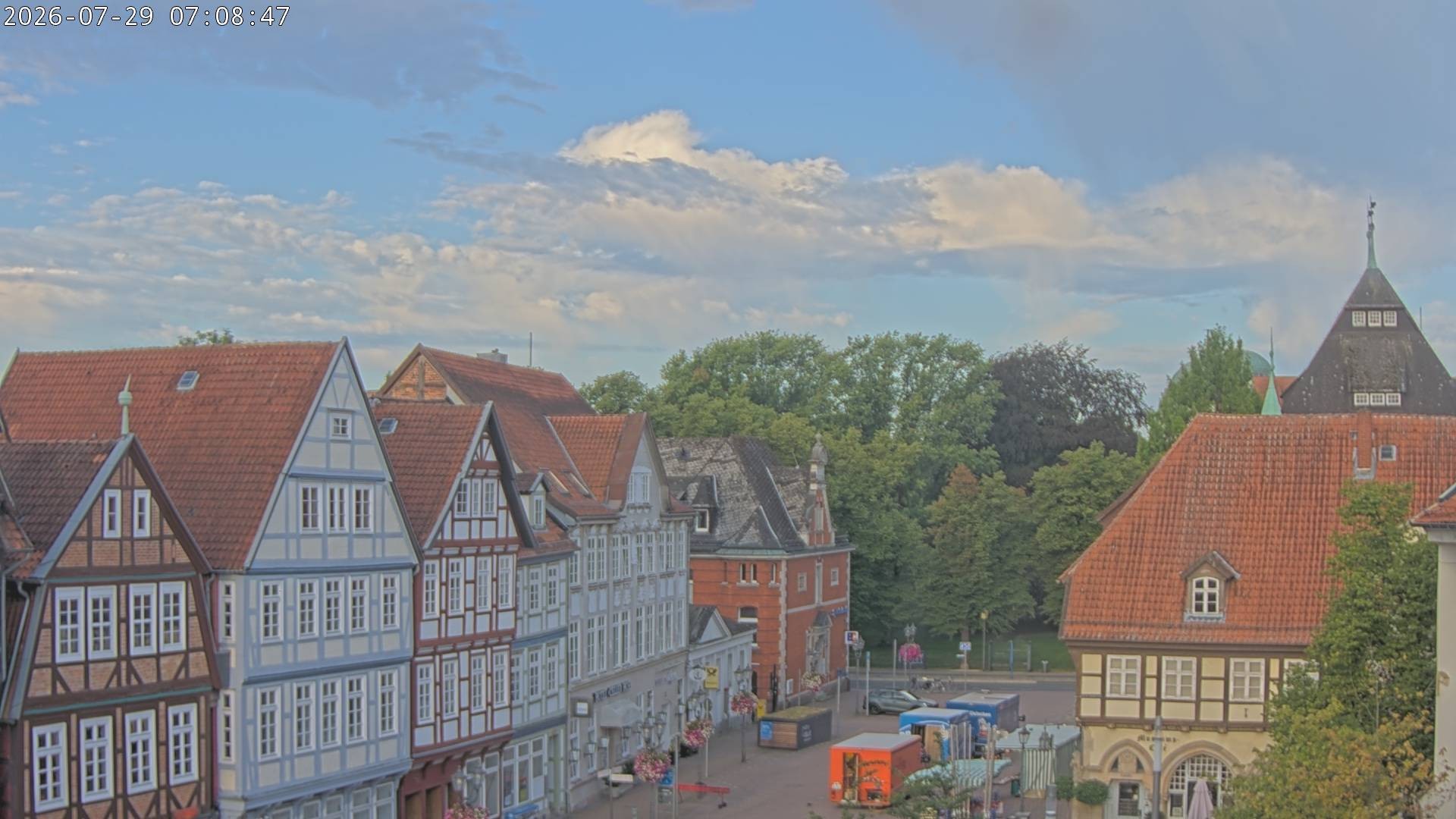 Archiv Foto Webcam Celle: Altes Rathaus und Stechbahn