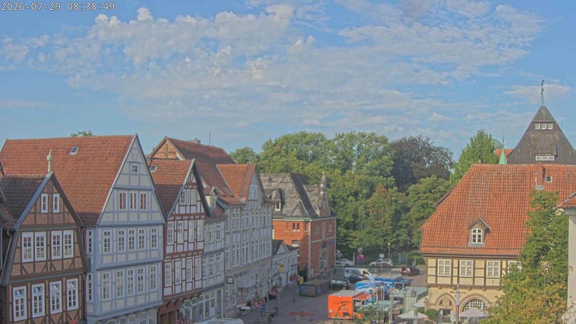 Archiv Foto Webcam Celle: Altes Rathaus und Stechbahn