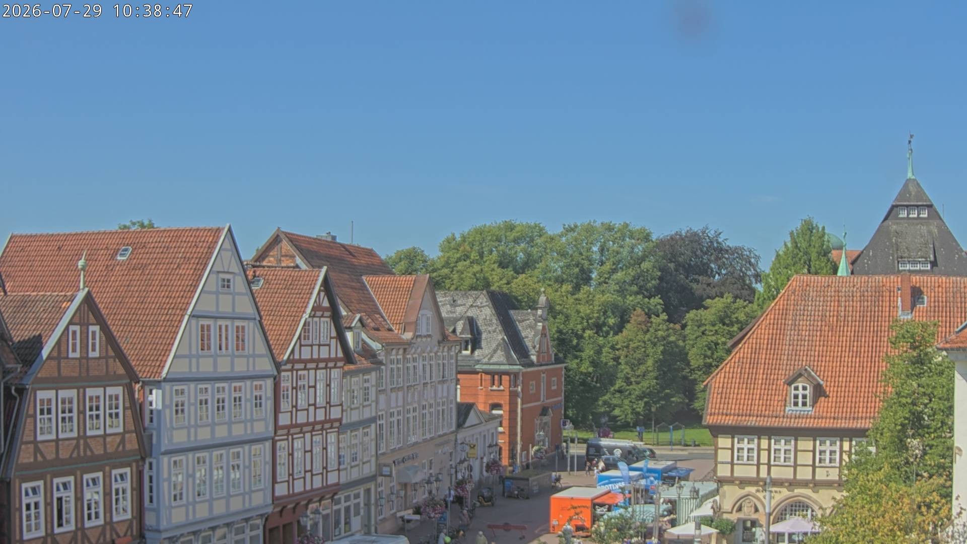 Archiv Foto Webcam Celle: Altes Rathaus und Stechbahn