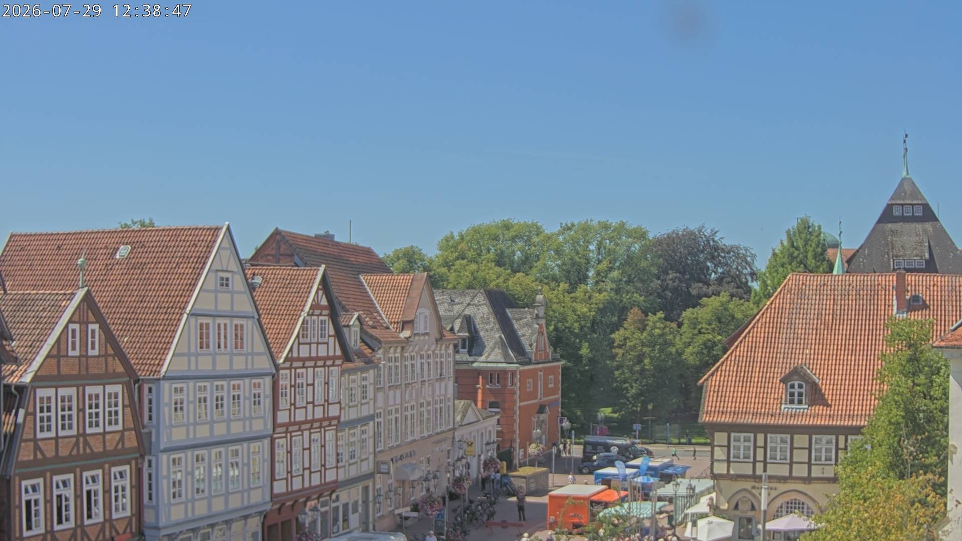 Archiv Foto Webcam Celle: Altes Rathaus und Stechbahn