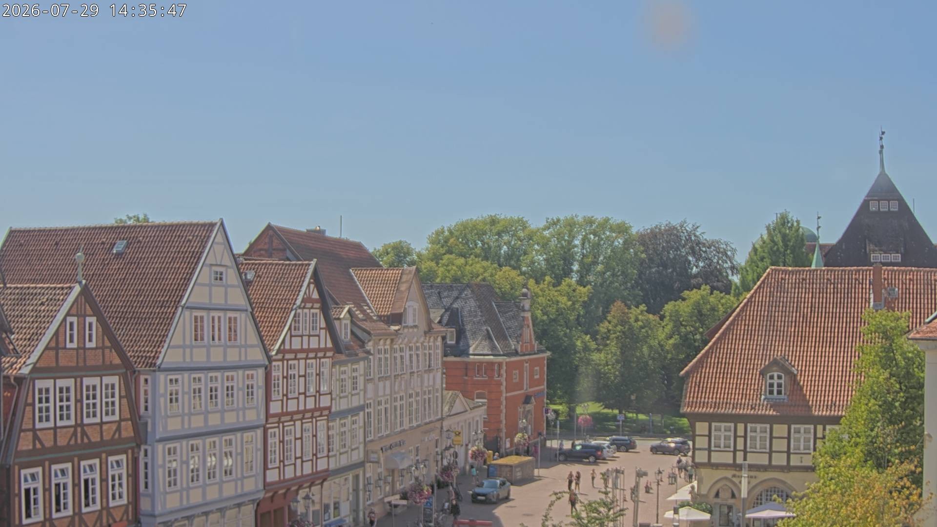 Archiv Foto Webcam Celle: Altes Rathaus und Stechbahn