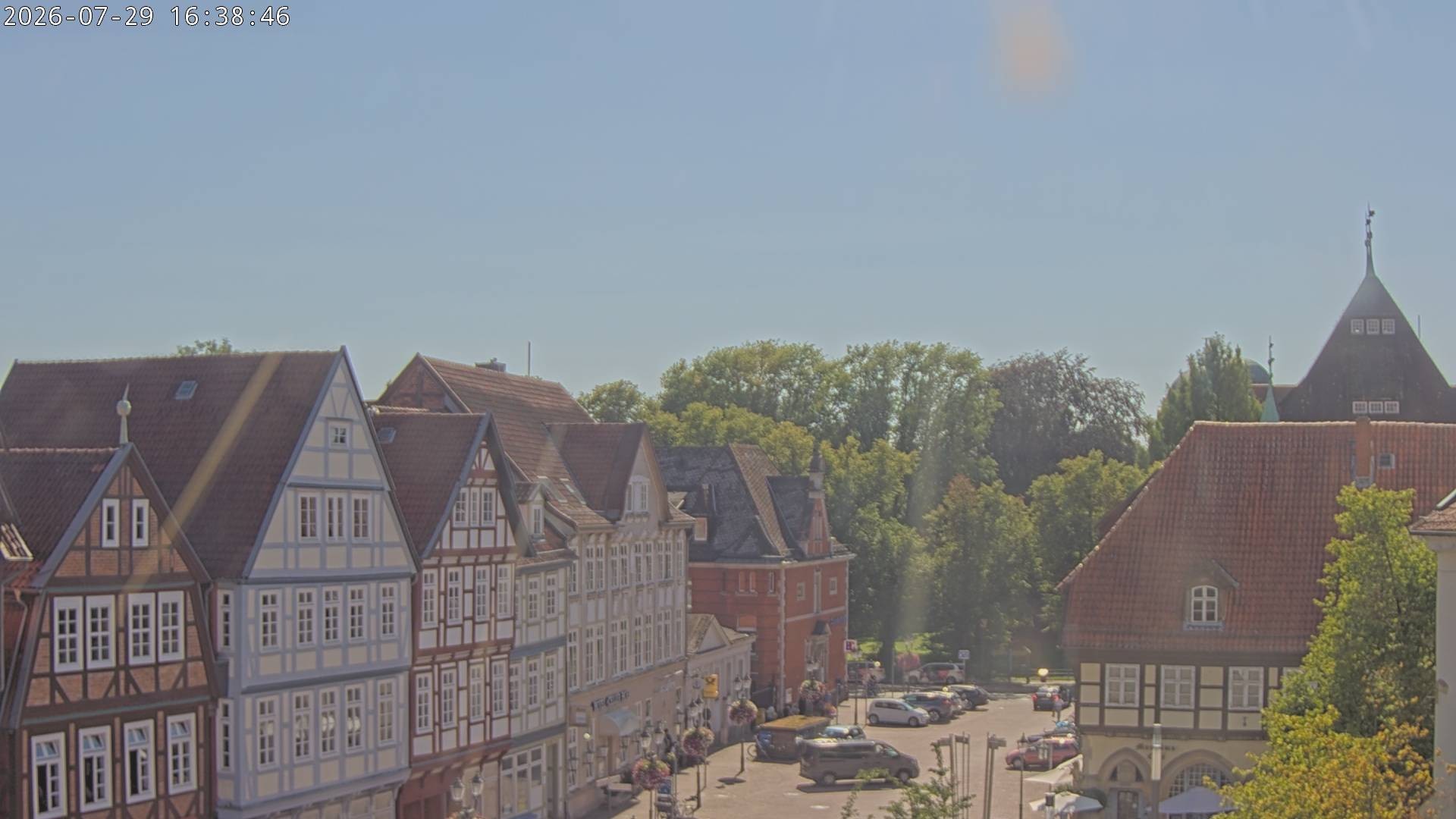 Archiv Foto Webcam Celle: Altes Rathaus und Stechbahn