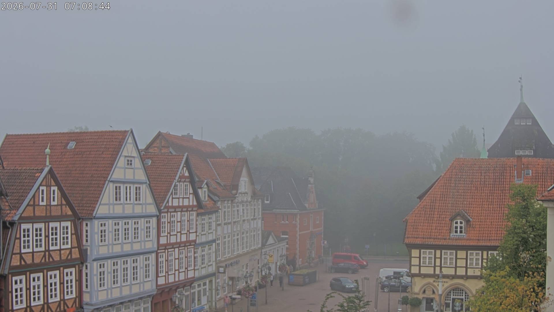 Archiv Foto Webcam Celle: Altes Rathaus und Stechbahn