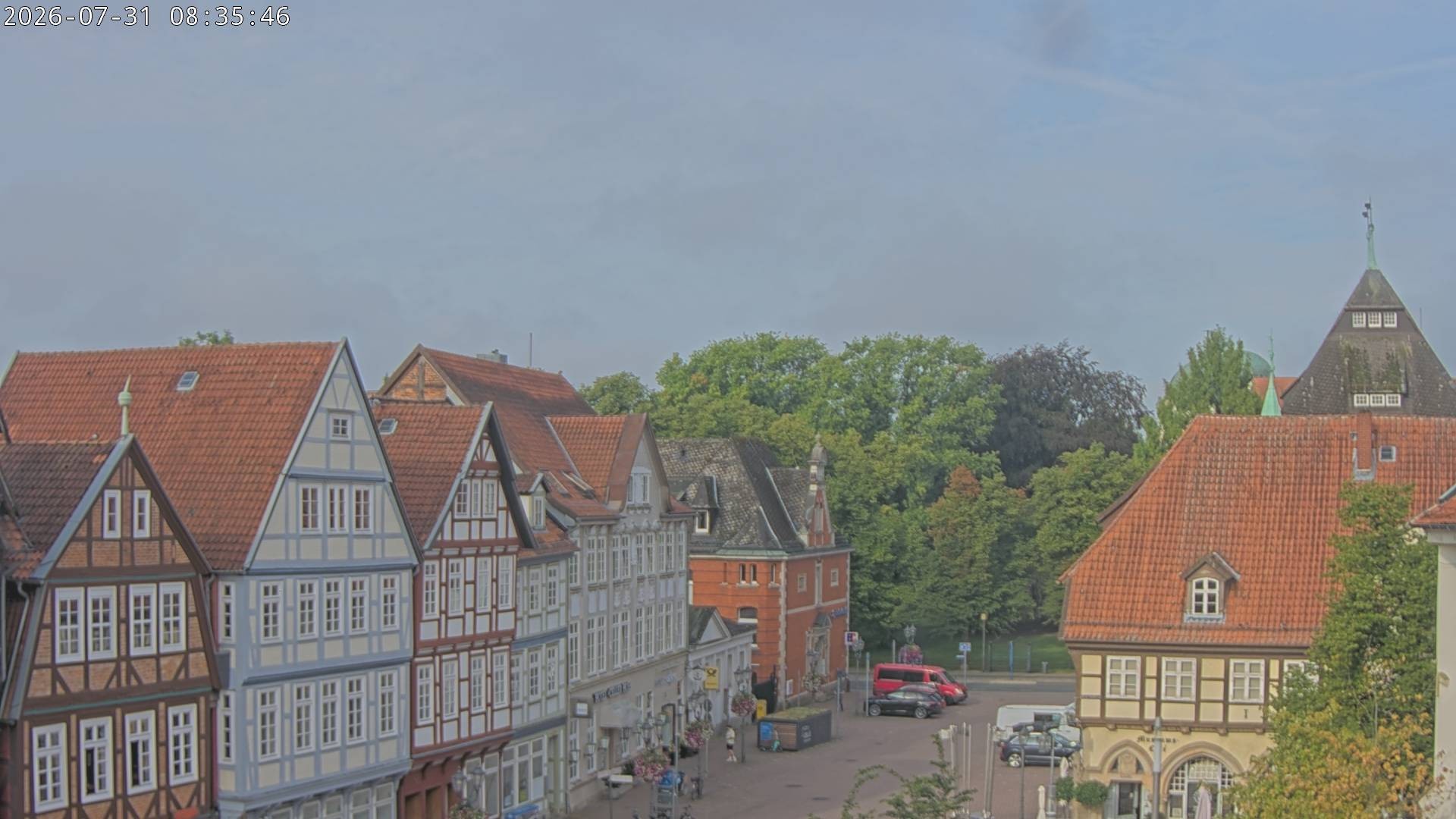 Archiv Foto Webcam Celle: Altes Rathaus und Stechbahn