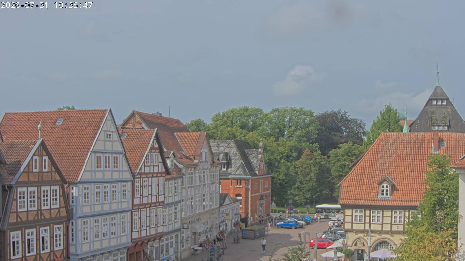 Archiv Foto Webcam Celle: Altes Rathaus und Stechbahn