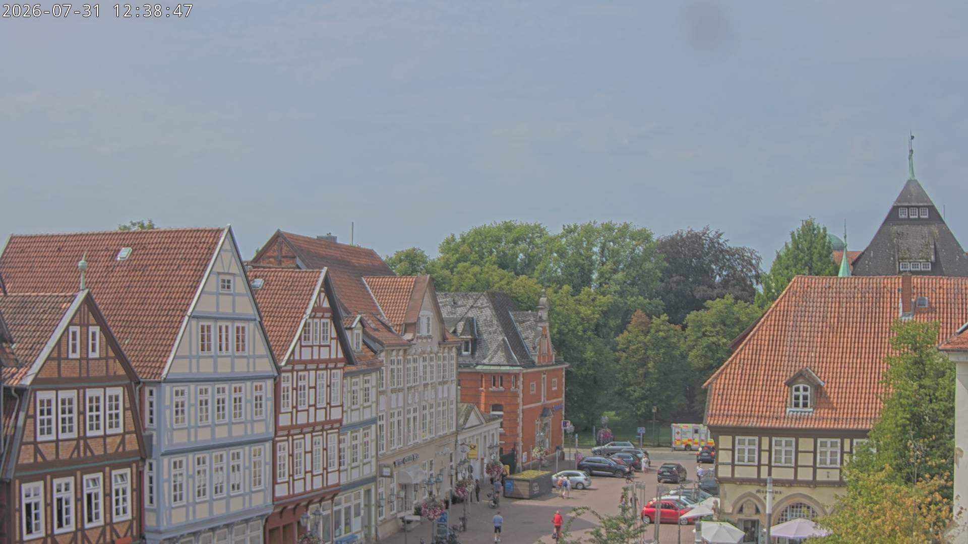 Archiv Foto Webcam Celle: Altes Rathaus und Stechbahn