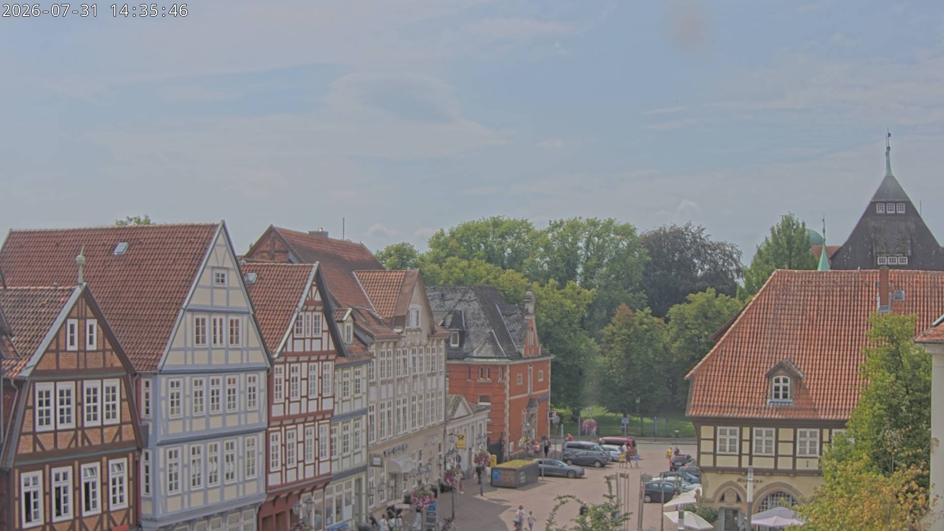 Archiv Foto Webcam Celle: Altes Rathaus und Stechbahn
