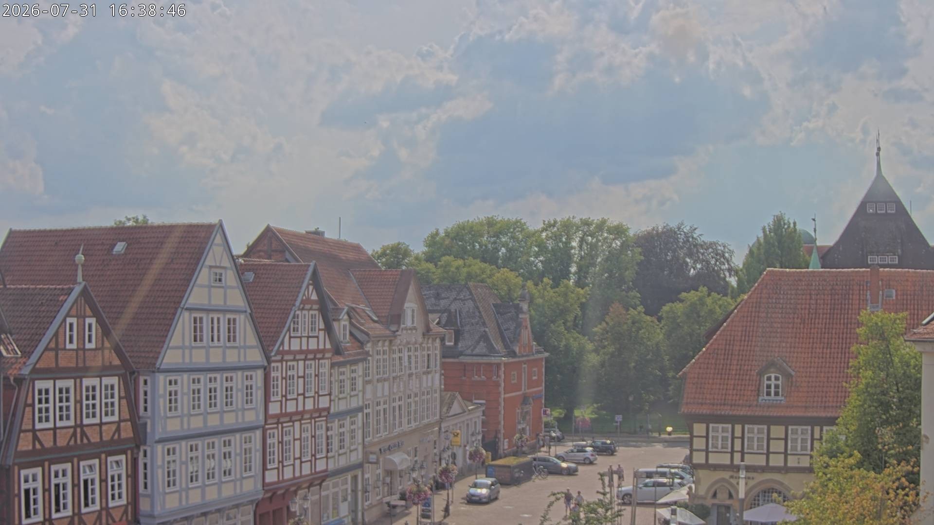 Archiv Foto Webcam Celle: Altes Rathaus und Stechbahn