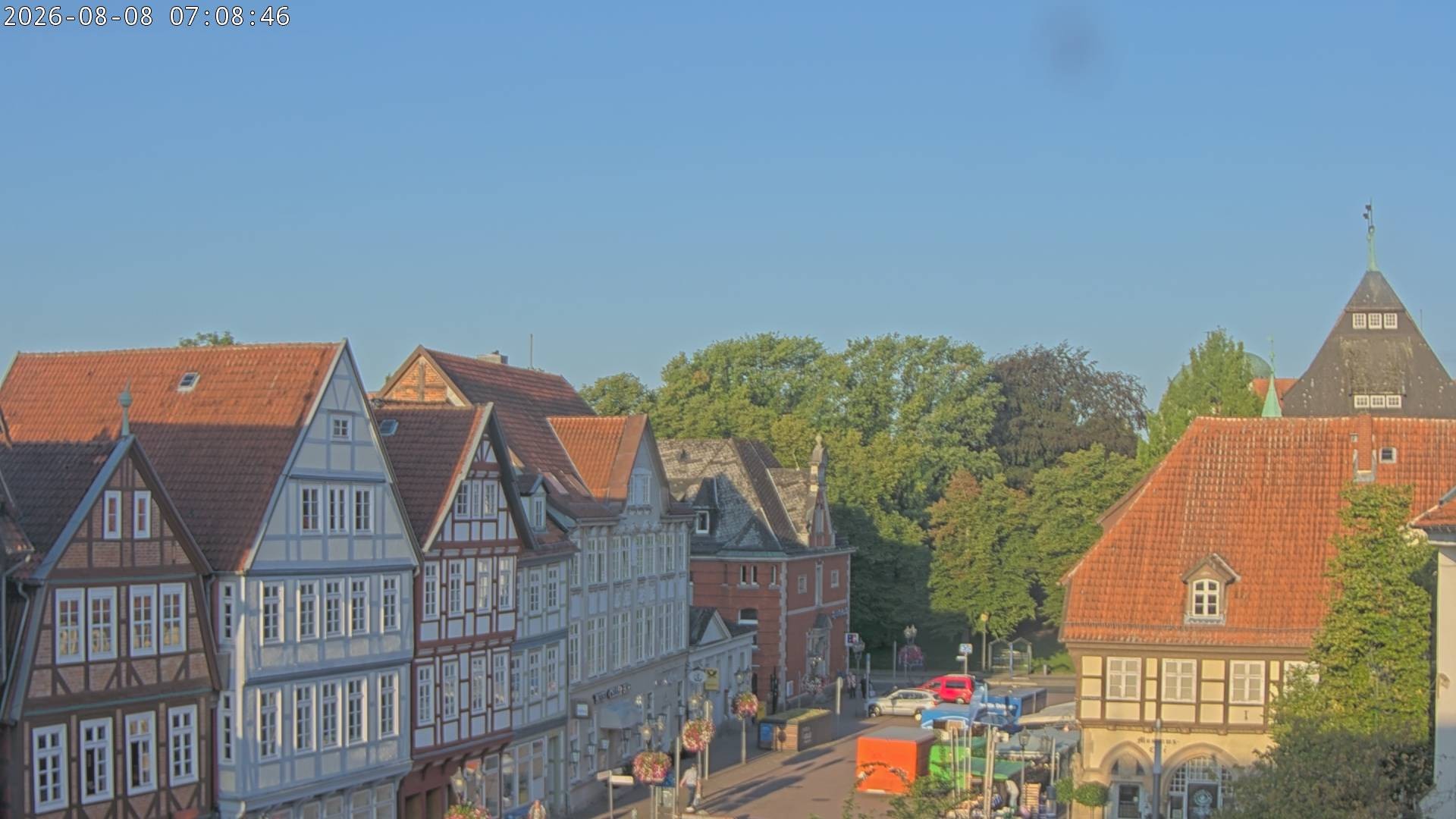 Archiv Foto Webcam Celle: Altes Rathaus und Stechbahn