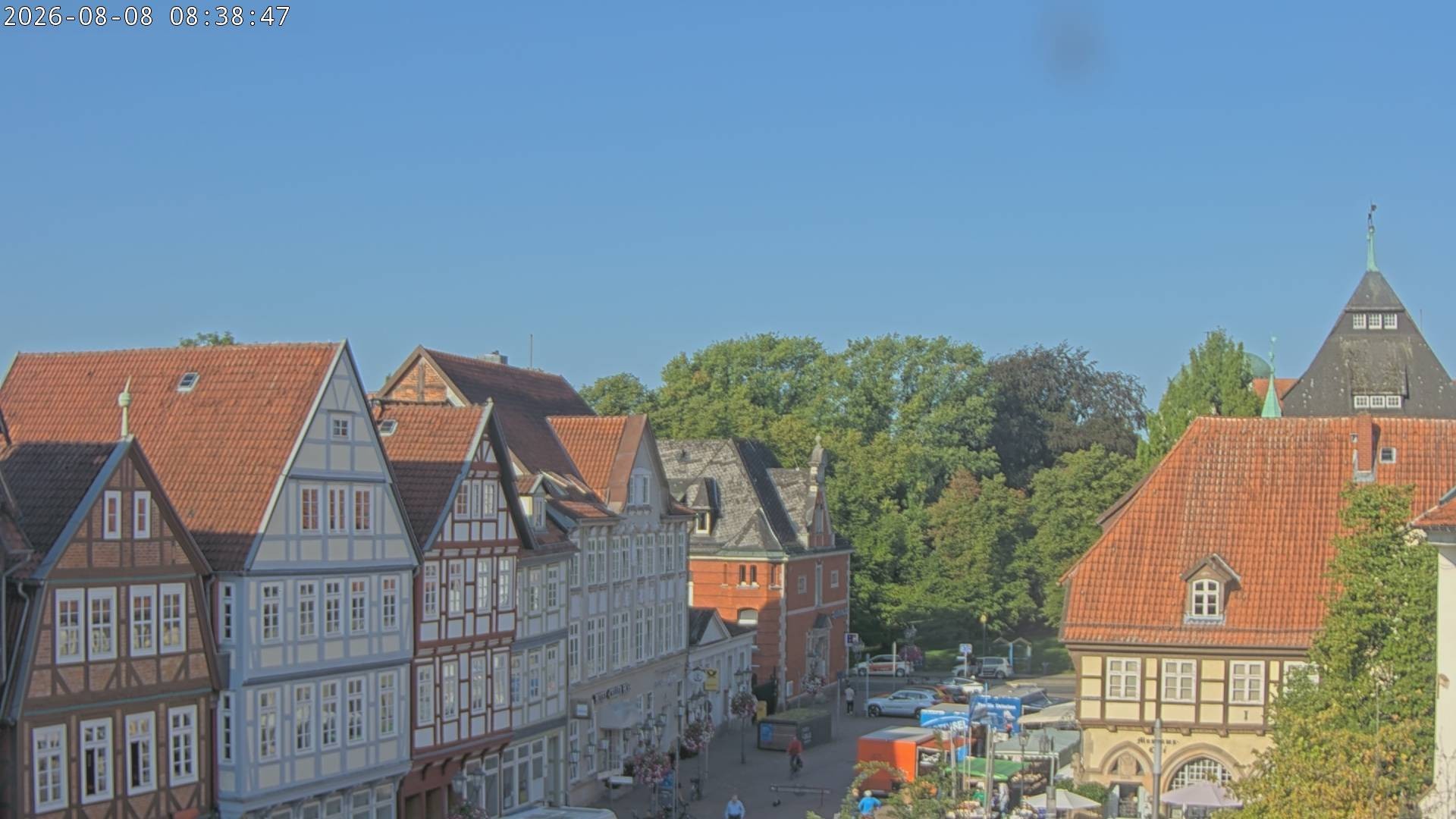 Archiv Foto Webcam Celle: Altes Rathaus und Stechbahn