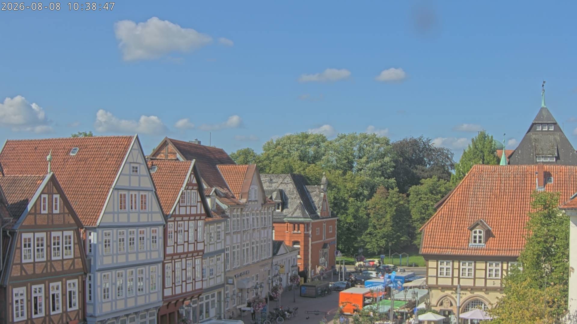 Archiv Foto Webcam Celle: Altes Rathaus und Stechbahn