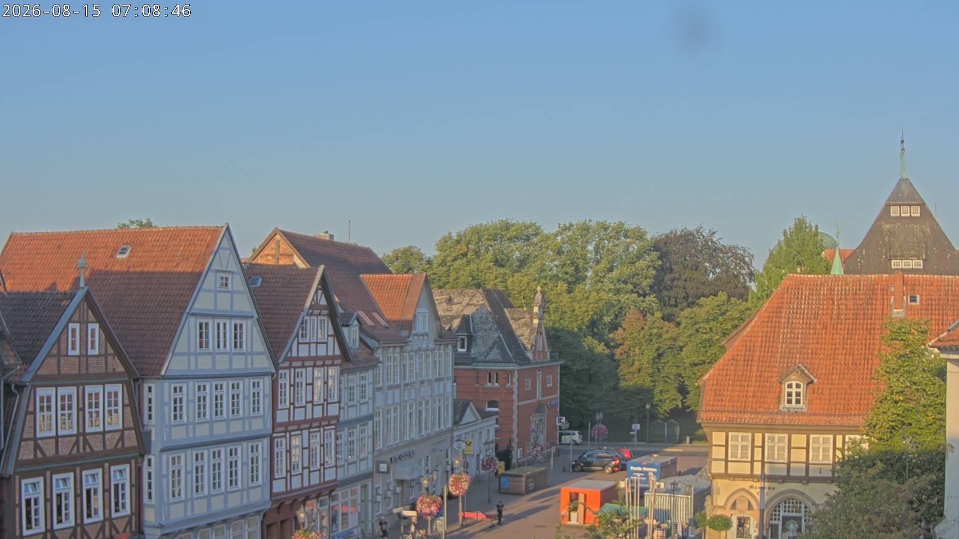 Archiv Foto Webcam Celle: Altes Rathaus und Stechbahn