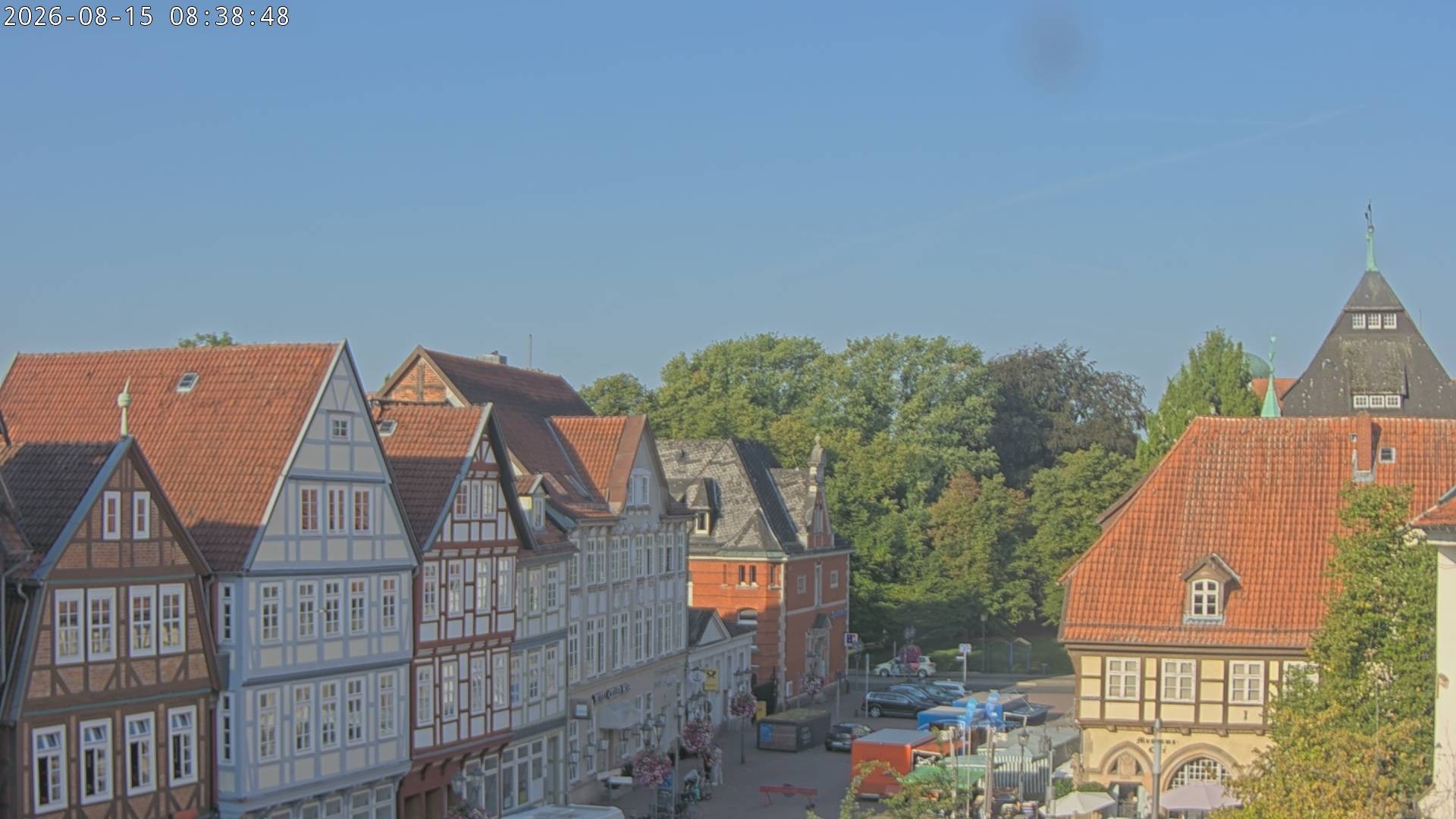 Archiv Foto Webcam Celle: Altes Rathaus und Stechbahn