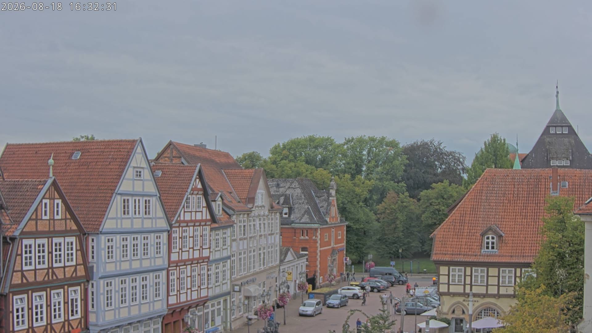 Archiv Foto Webcam Celle: Altes Rathaus und Stechbahn