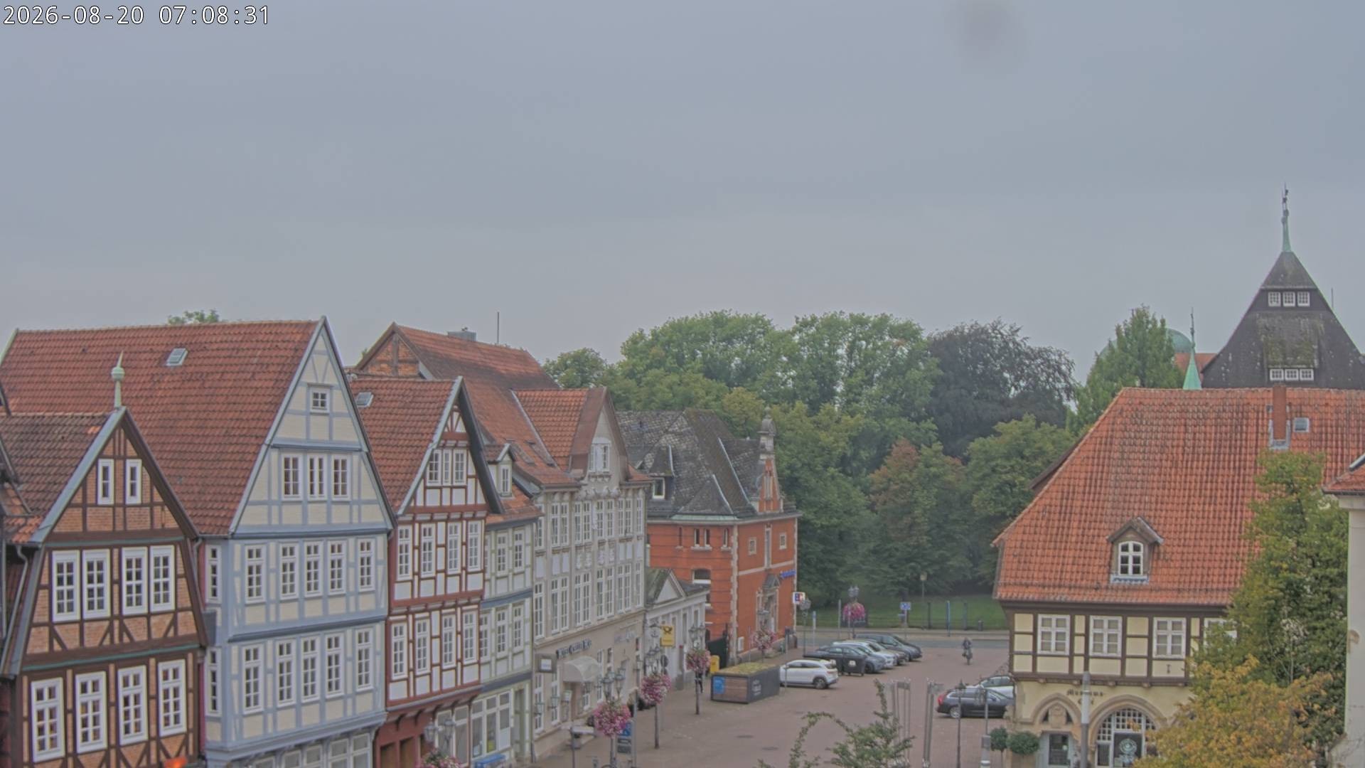 Archiv Foto Webcam Celle: Altes Rathaus und Stechbahn
