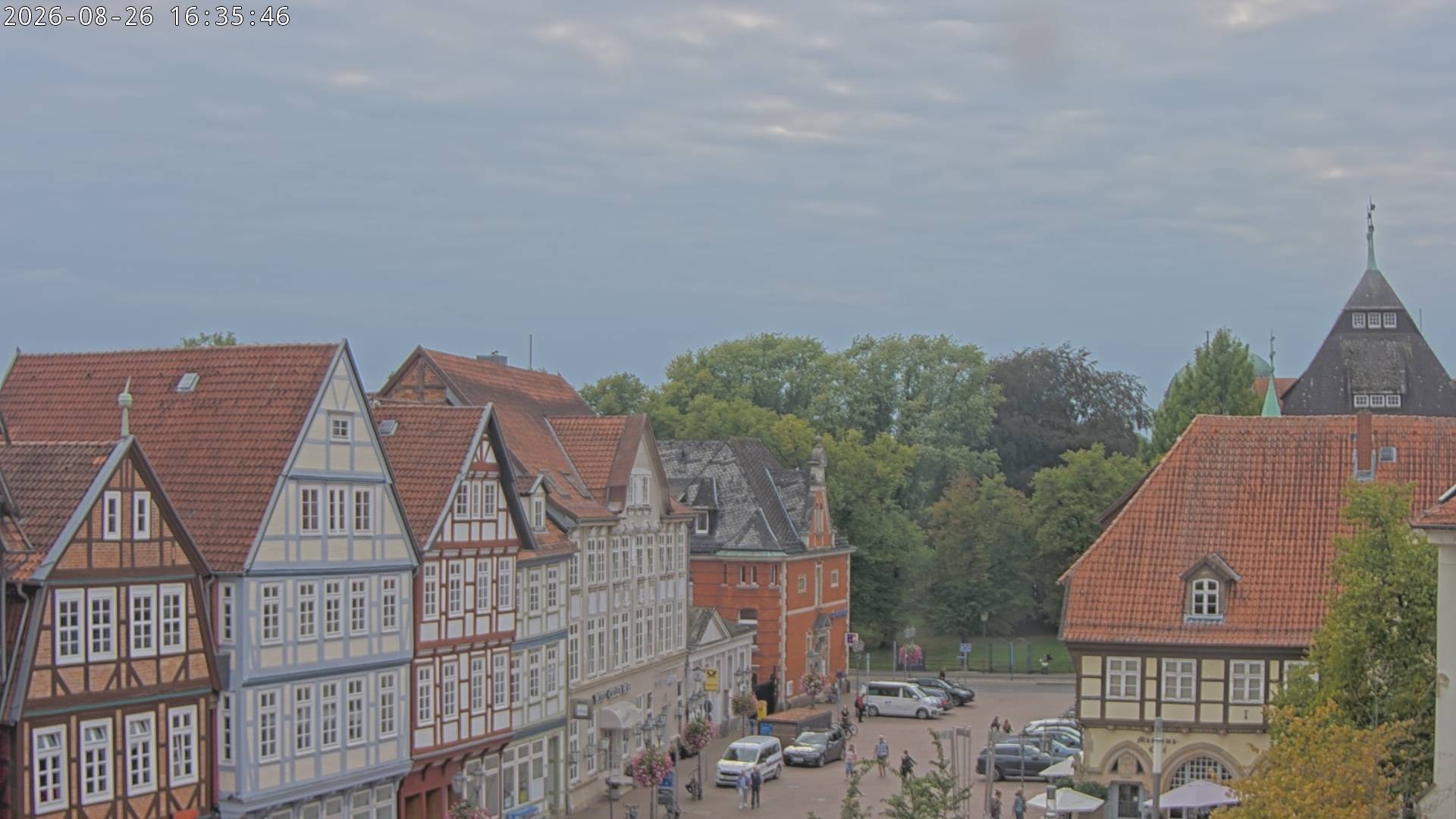 Archiv Foto Webcam Celle: Altes Rathaus und Stechbahn
