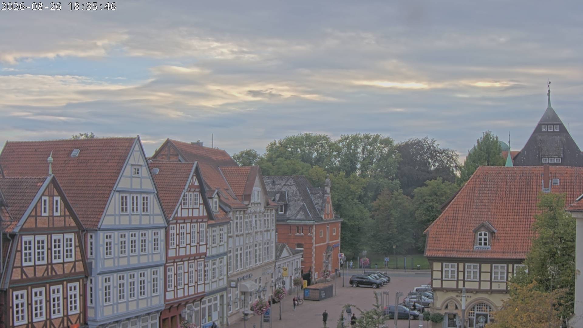Archiv Foto Webcam Celle: Altes Rathaus und Stechbahn