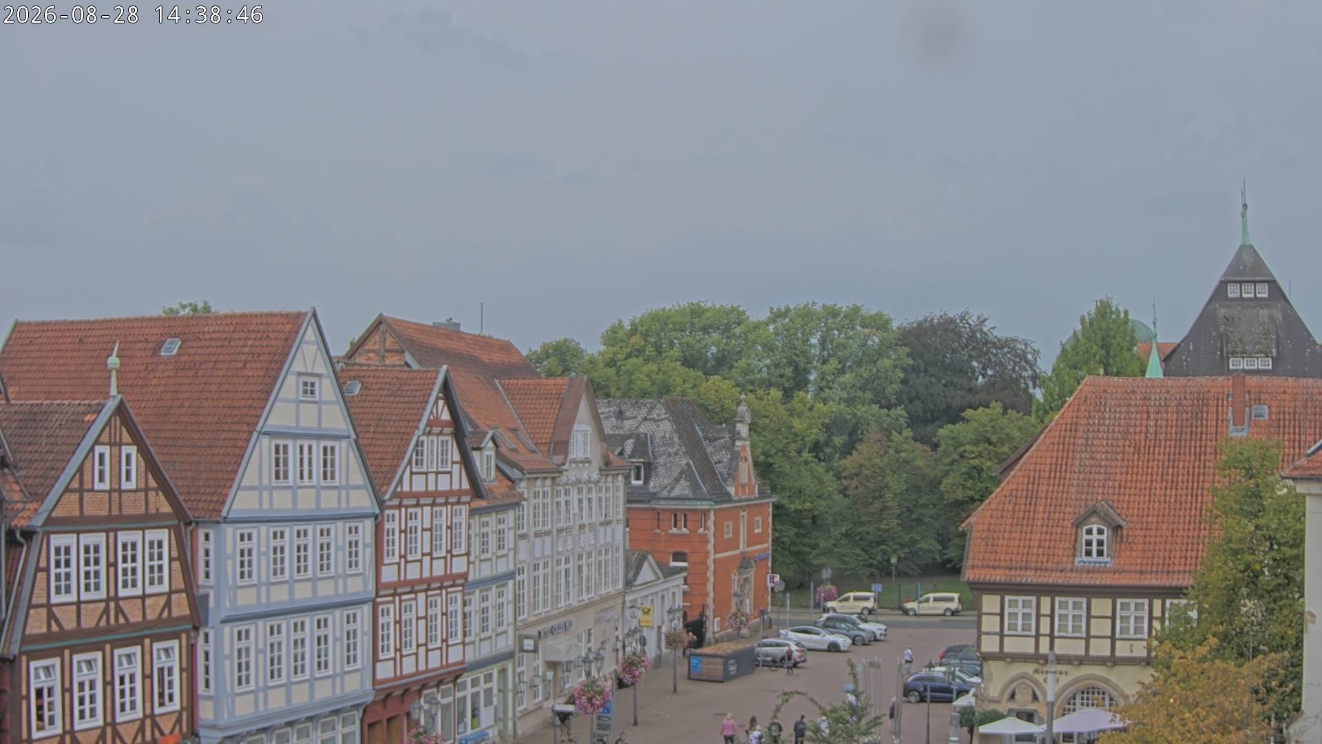 Archiv Foto Webcam Celle: Altes Rathaus und Stechbahn