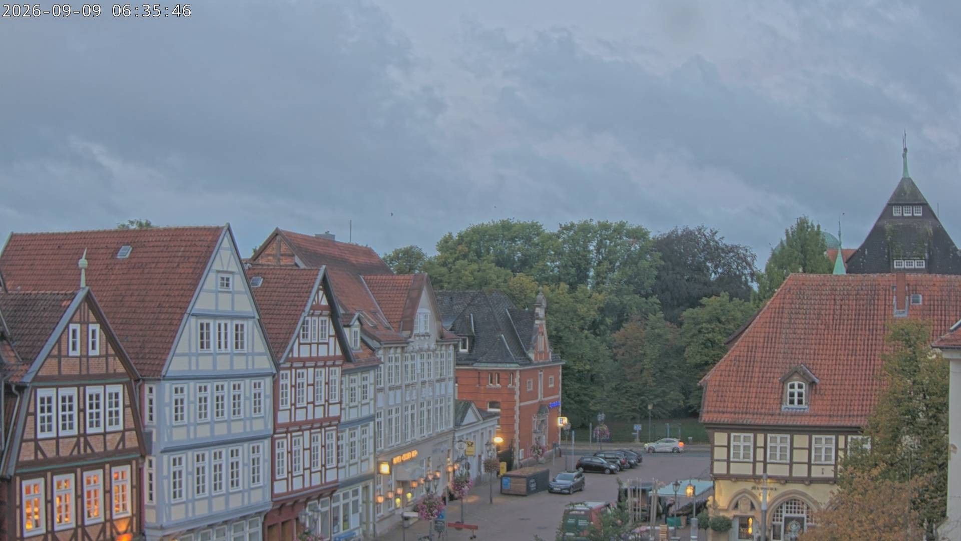 Archiv Foto Webcam Celle: Altes Rathaus und Stechbahn