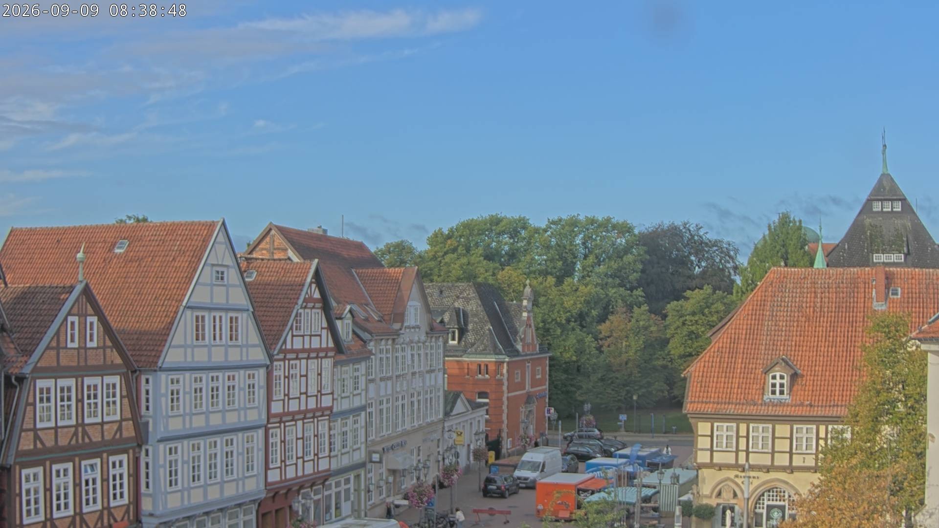 Archiv Foto Webcam Celle: Altes Rathaus und Stechbahn