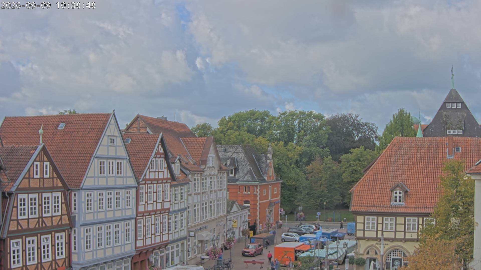 Archiv Foto Webcam Celle: Altes Rathaus und Stechbahn