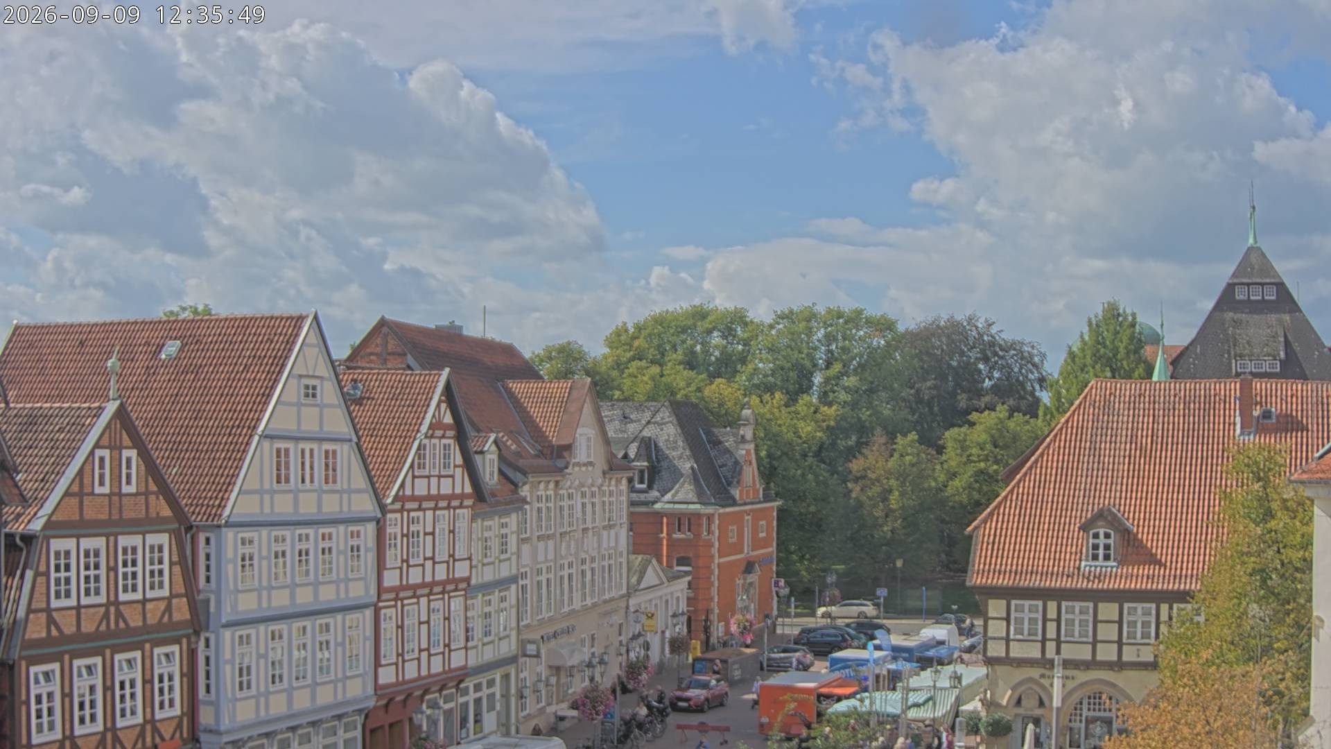 Archiv Foto Webcam Celle: Altes Rathaus und Stechbahn