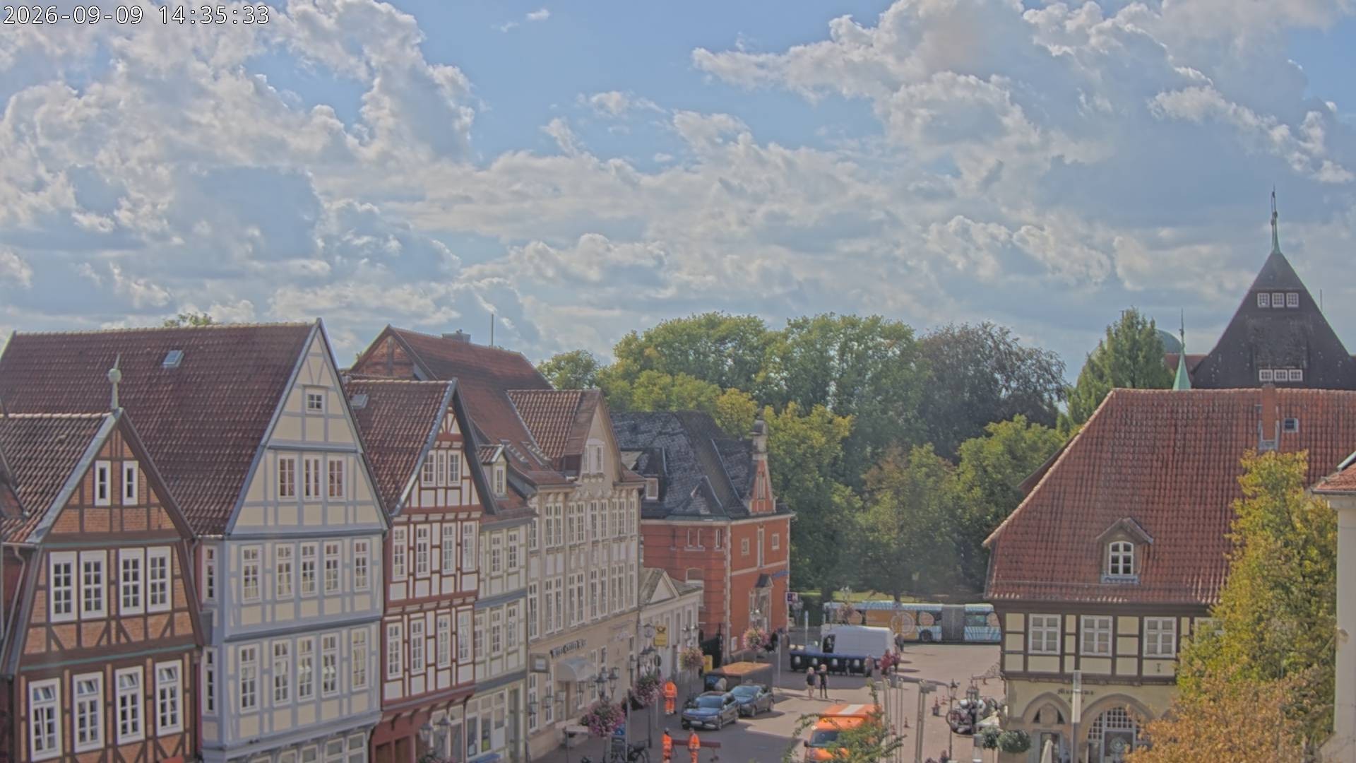 Archiv Foto Webcam Celle: Altes Rathaus und Stechbahn