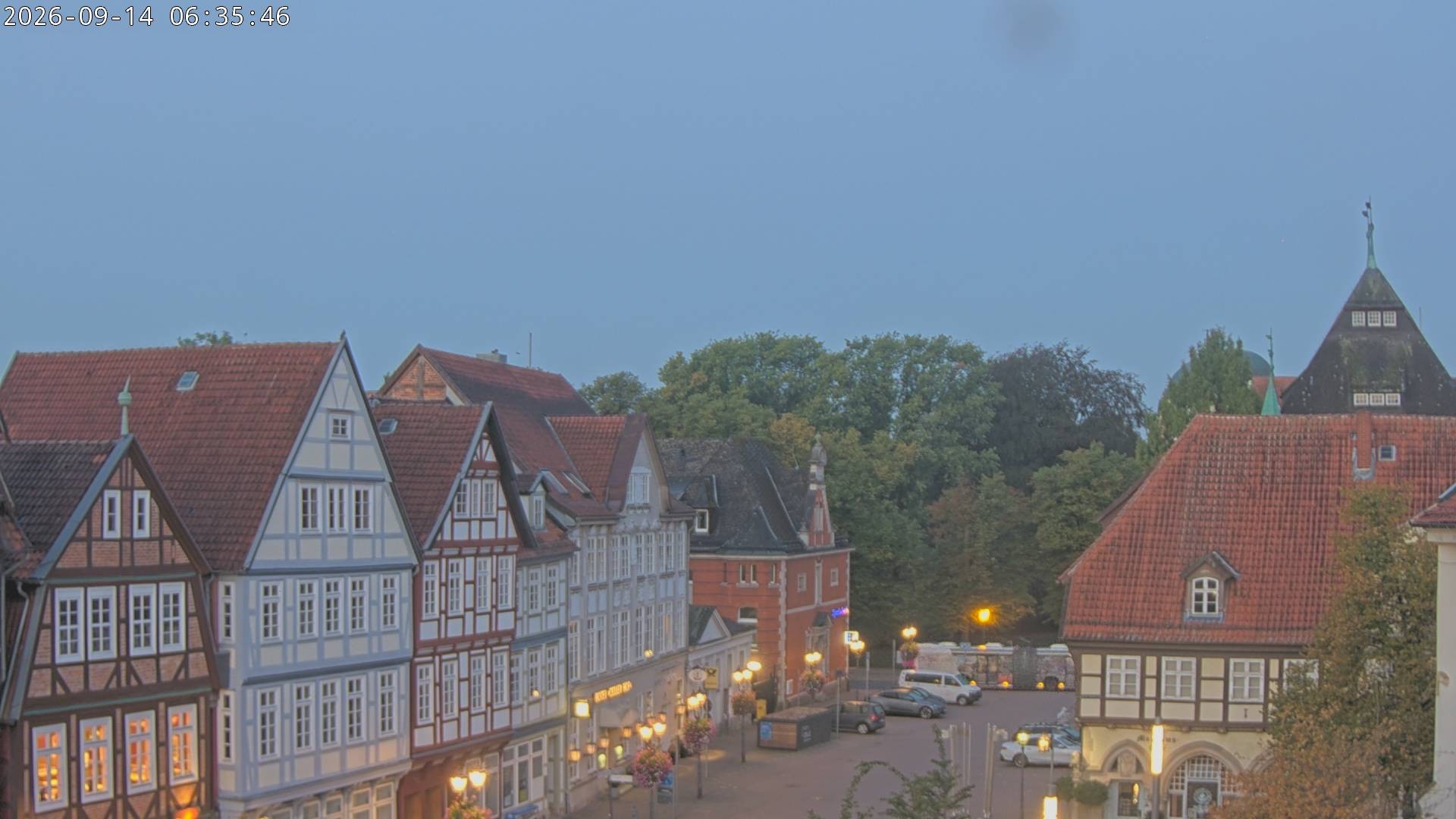 Archiv Foto Webcam Celle: Altes Rathaus und Stechbahn