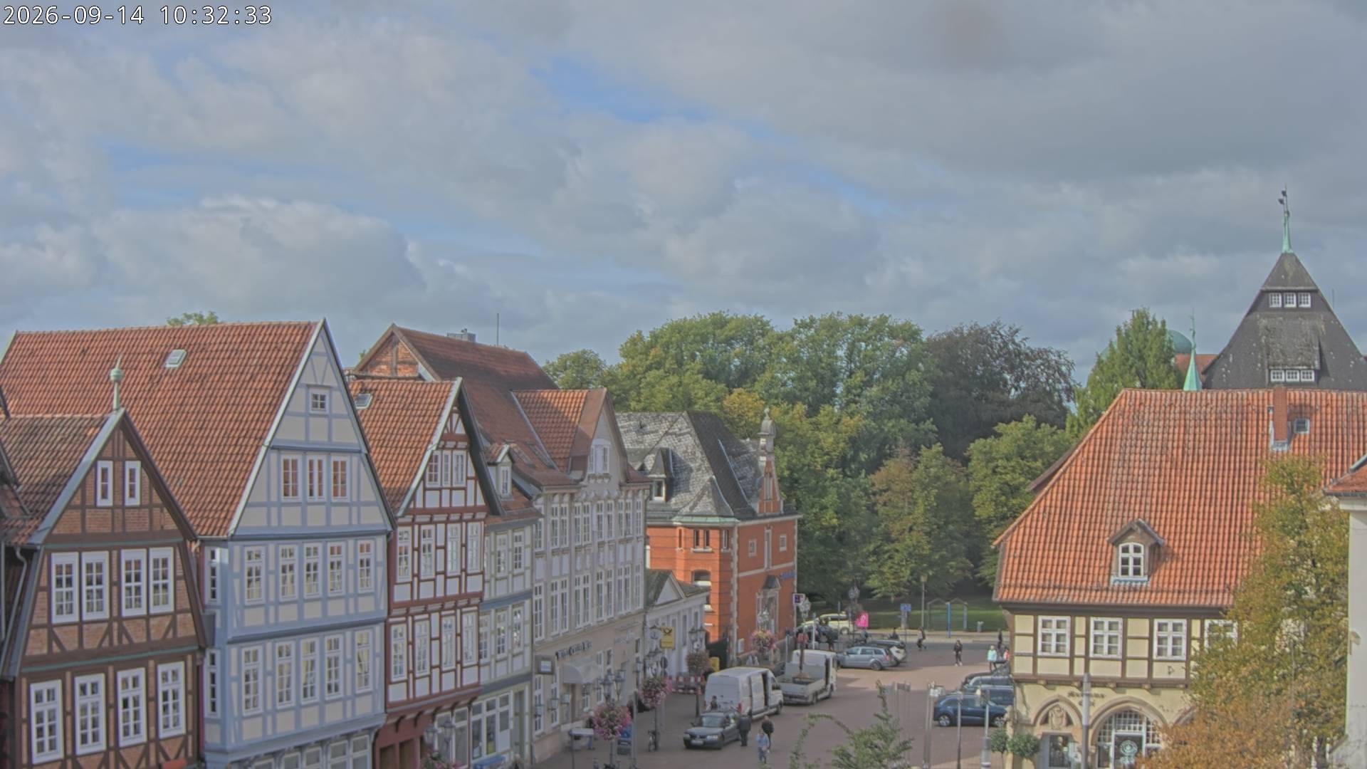 Archiv Foto Webcam Celle: Altes Rathaus und Stechbahn