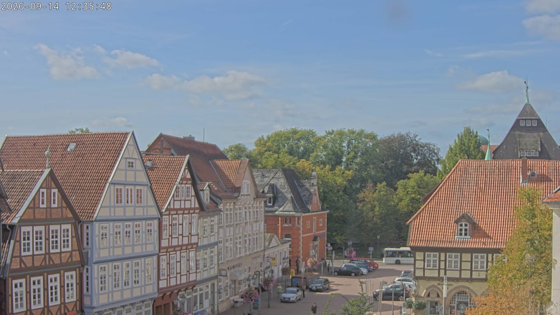 Archiv Foto Webcam Celle: Altes Rathaus und Stechbahn