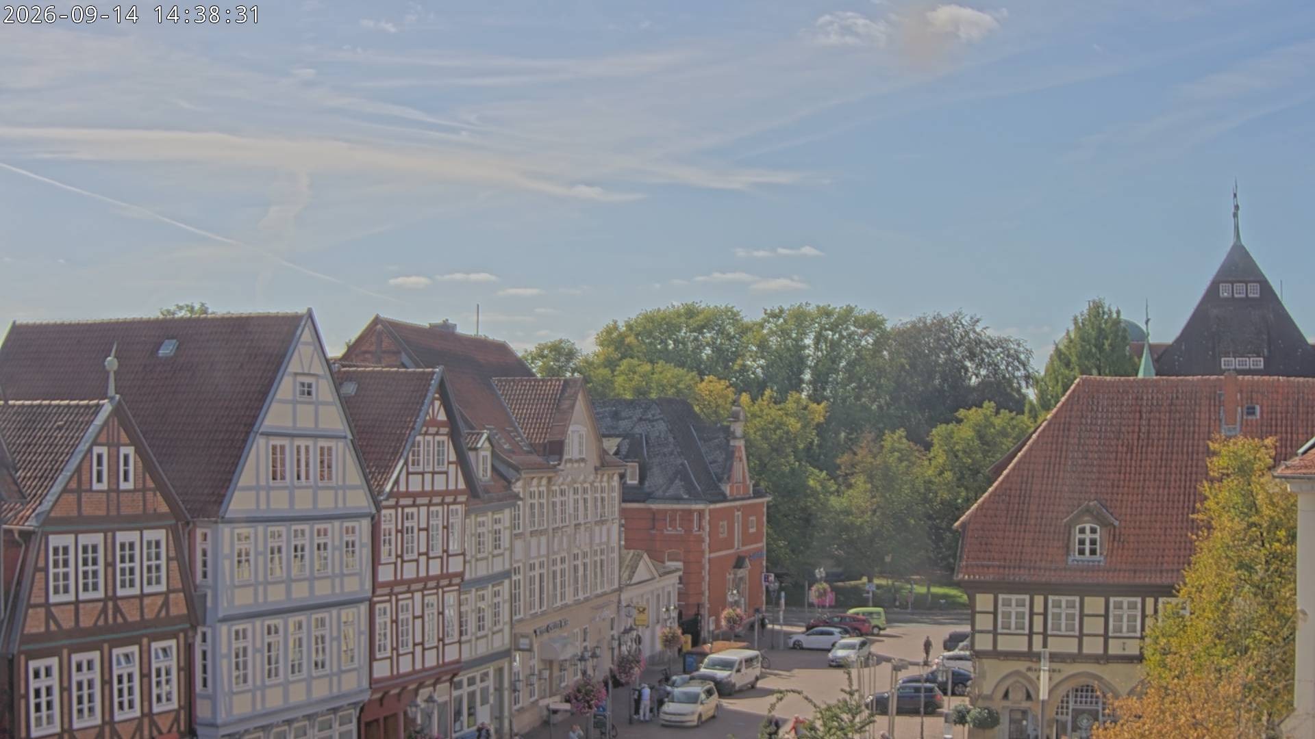 Archiv Foto Webcam Celle: Altes Rathaus und Stechbahn