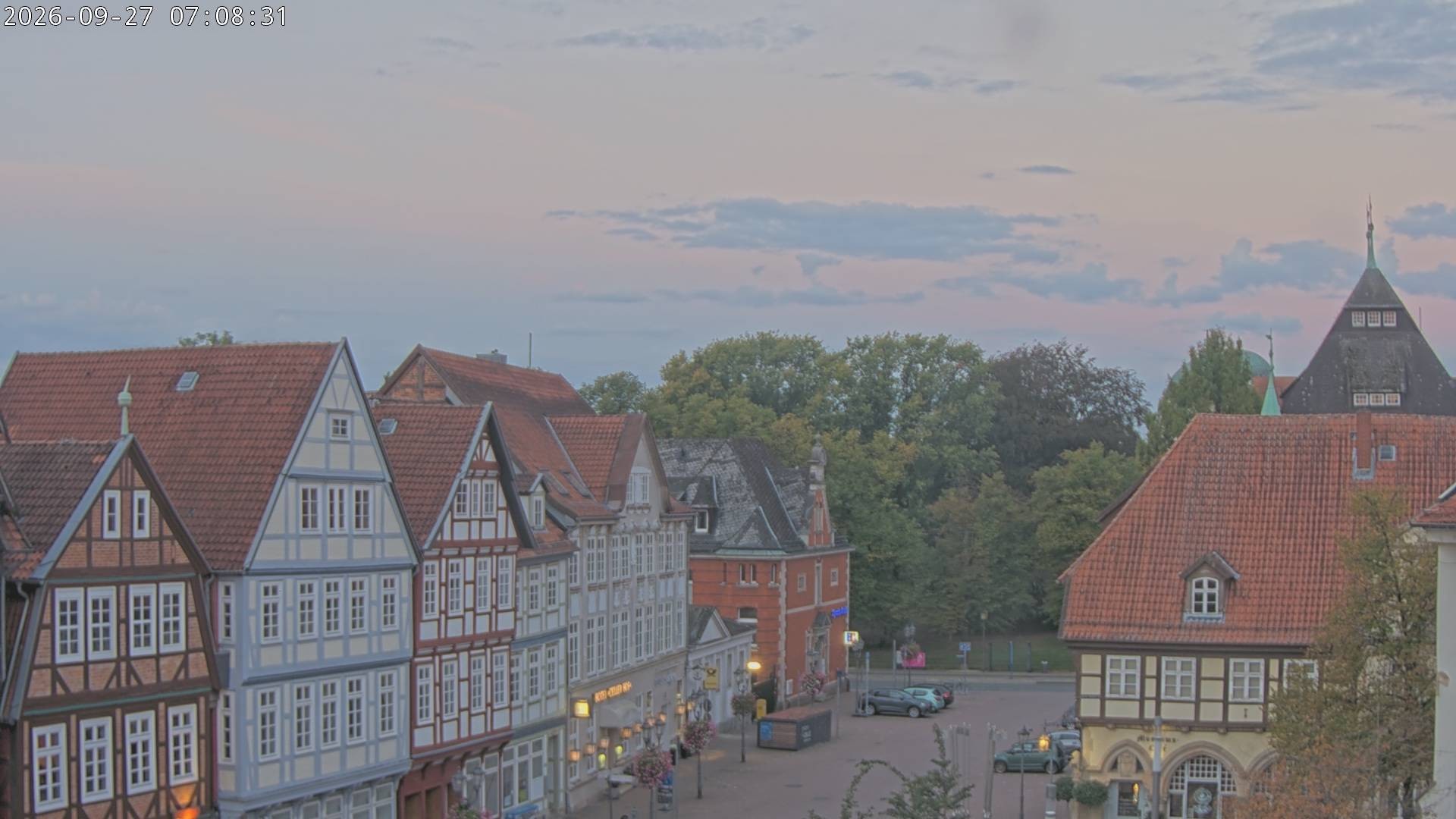 Archiv Foto Webcam Celle: Altes Rathaus und Stechbahn