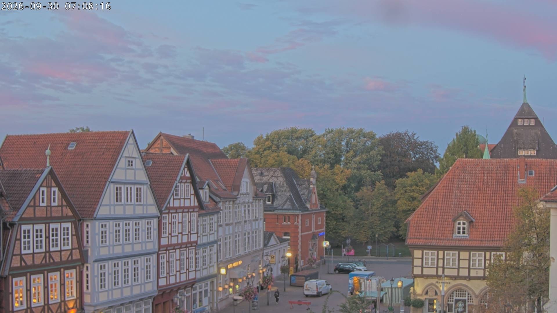 Archiv Foto Webcam Celle: Altes Rathaus und Stechbahn