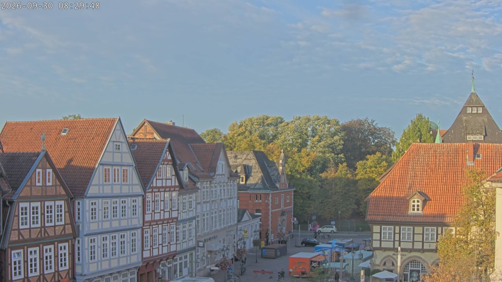 Archiv Foto Webcam Celle: Altes Rathaus und Stechbahn
