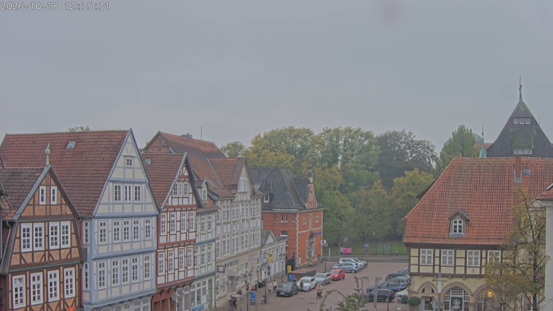 Archiv Foto Webcam Celle: Altes Rathaus und Stechbahn