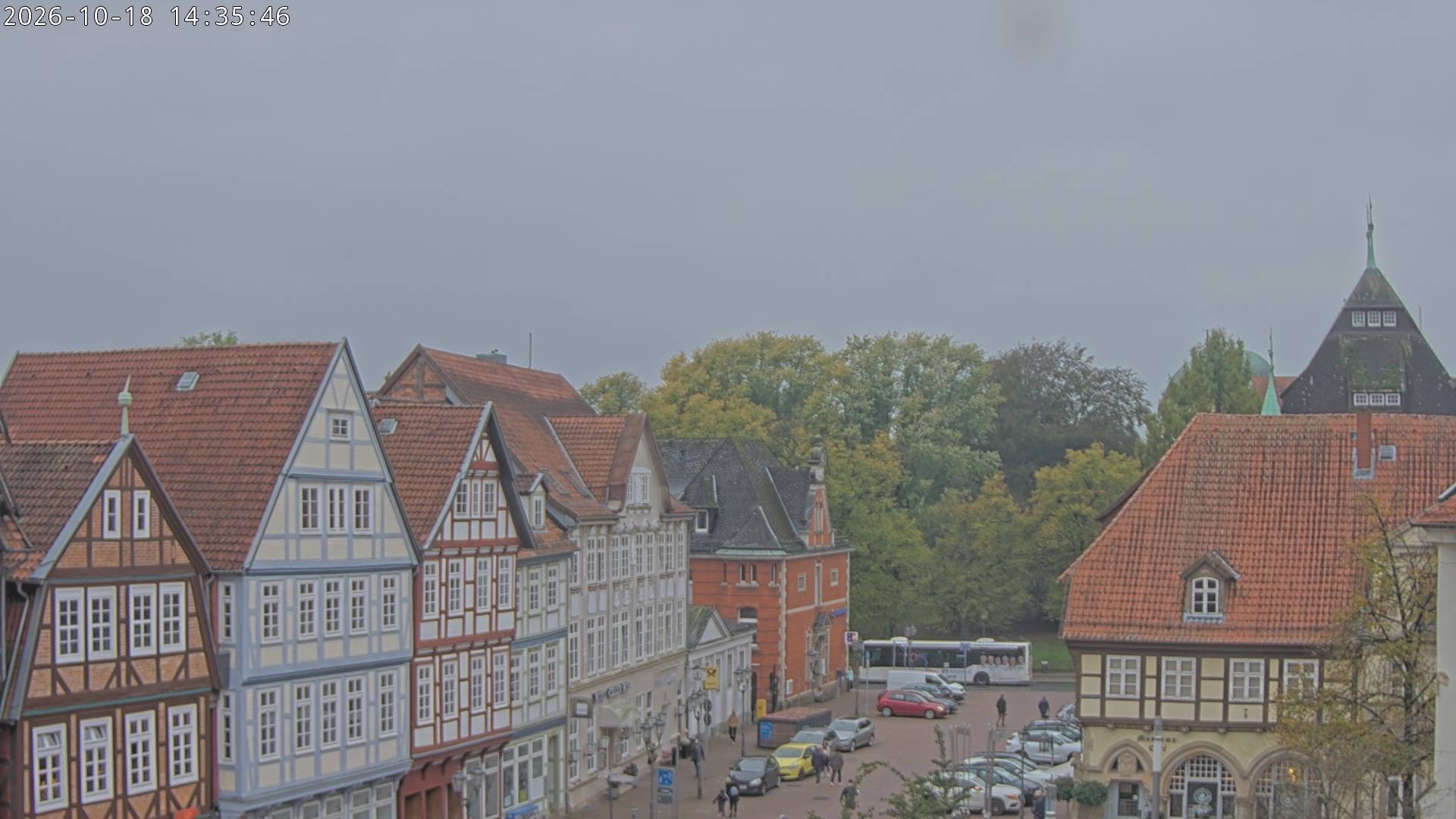 Archiv Foto Webcam Celle: Altes Rathaus und Stechbahn