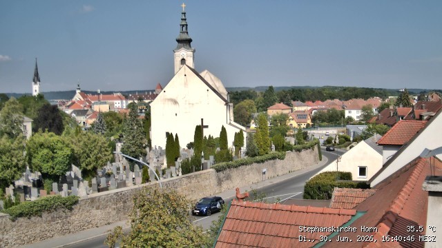 Archived image Webcam St Stephan's Church in Horn (Lower Austria)