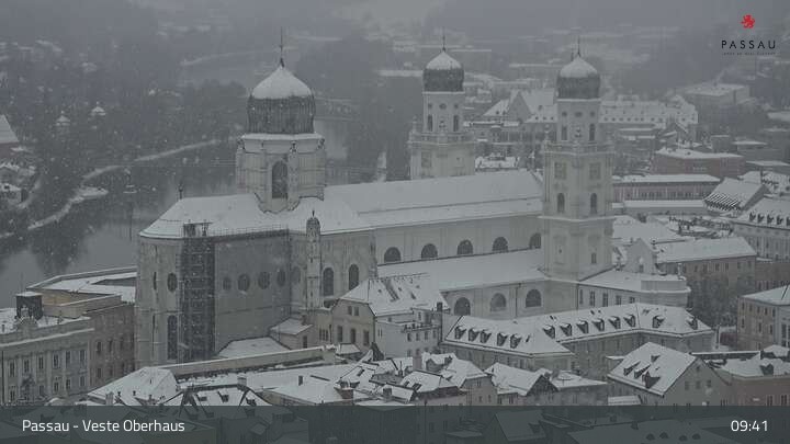 Archived image Webcam Passau: View from Veste Oberhaus