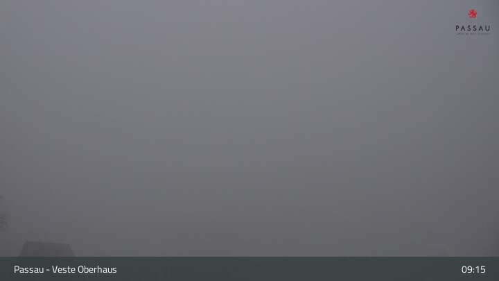 Archiv Foto Webcam Passau: Blick von der Veste Oberhaus auf Donau und Altstadt