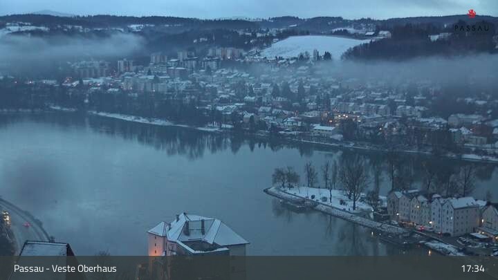 Archived image Webcam Passau: View from Veste Oberhaus