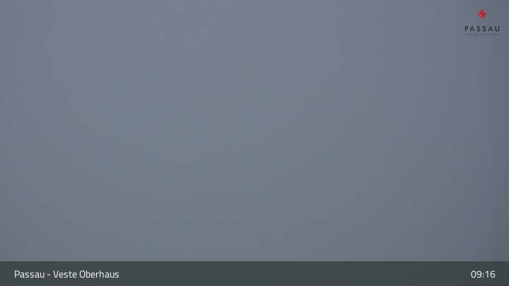 Archiv Foto Webcam Passau: Blick von der Veste Oberhaus auf Donau und Altstadt