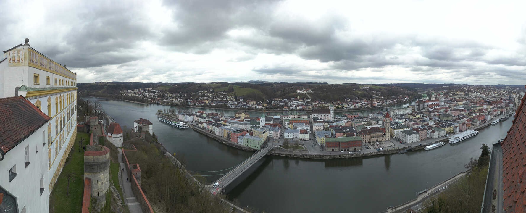 Archived image Webcam Passau: View from Veste Oberhaus