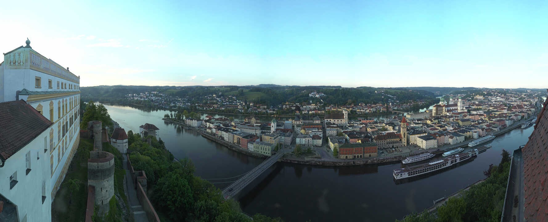 Archived image Webcam Passau: View from Veste Oberhaus