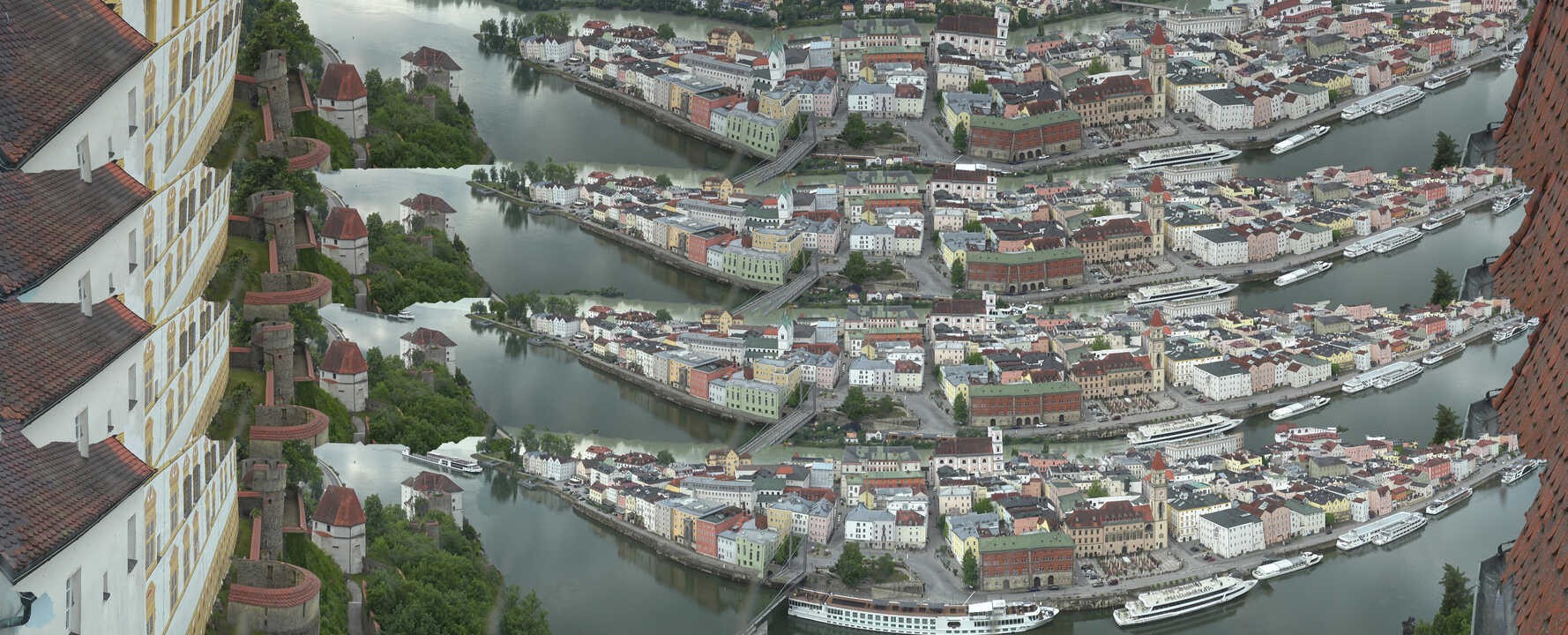 Archived image Webcam Passau: View from Veste Oberhaus