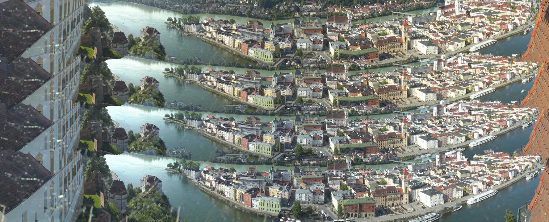 Archived image Webcam Passau: View from Veste Oberhaus