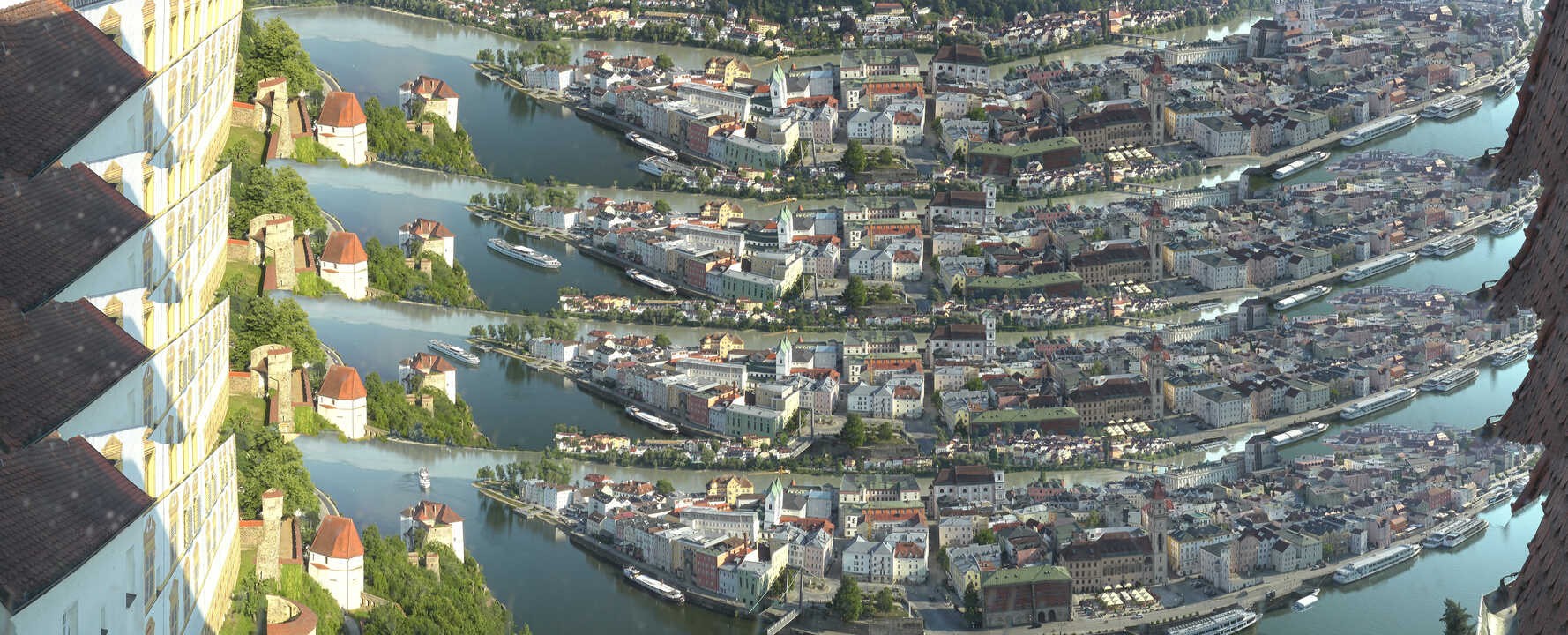 Archived image Webcam Passau: View from Veste Oberhaus
